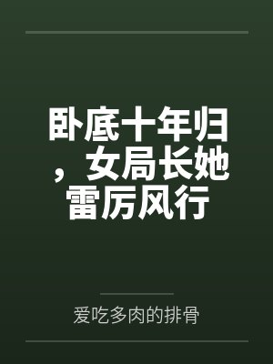卧底十年归，女局长她雷厉风行