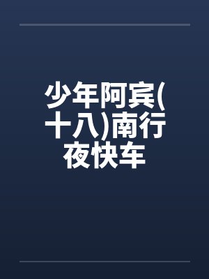 少年阿宾(十八)南行夜快车 少年阿宾(十八)南行夜快车